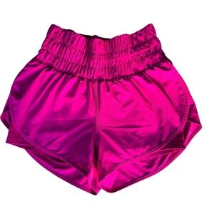 CRZ YOGA Running Shorts Womens XS Pink High Waisted Smocked Excellent